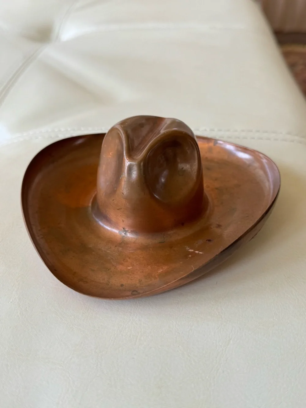 Gregorian solid copper cowboy hat ashtray - Picture 1 of 8